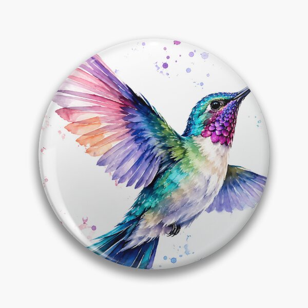Item preview, Pastel Splash Watercolor Hummingbird designed and sold by Jaideep Walia.