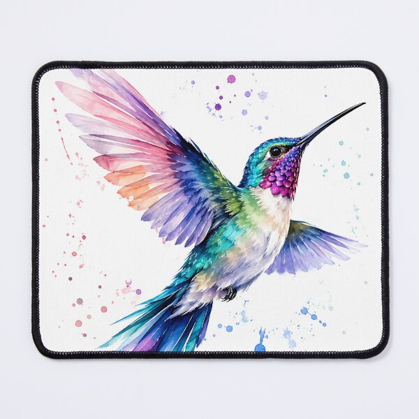 Item preview, Pastel Splash Watercolor Hummingbird designed and sold by Jaideep Walia.
