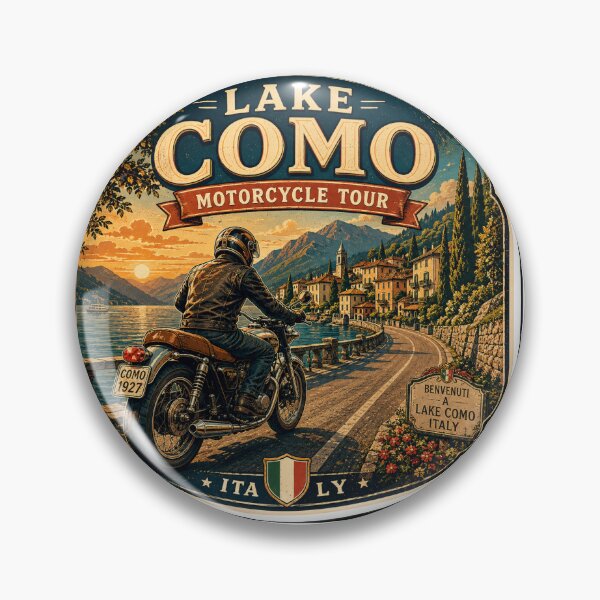 Item preview, Lake Como Motorcycle Tour Sticker designed and sold by tradegooogle.