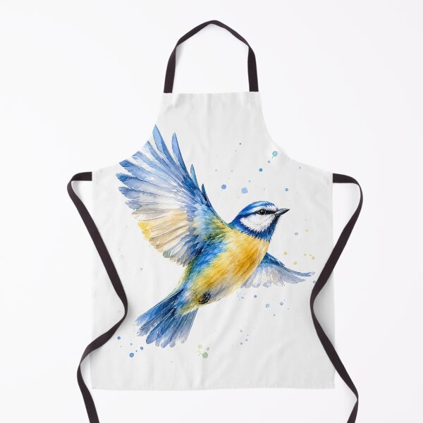 Item preview, Watercolor Flying Blue Tit Bird designed and sold by Jaideep Walia.