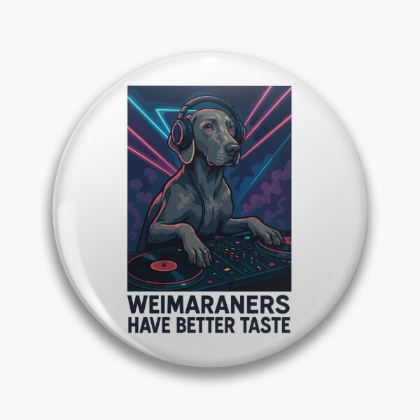 Item preview, Weimaraner DJ: Elegant in the club with headphones designed and sold by Pineapple-Tree.