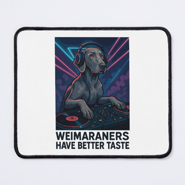 Item preview, Weimaraner DJ: Elegant in the club with headphones designed and sold by Pineapple-Tree.