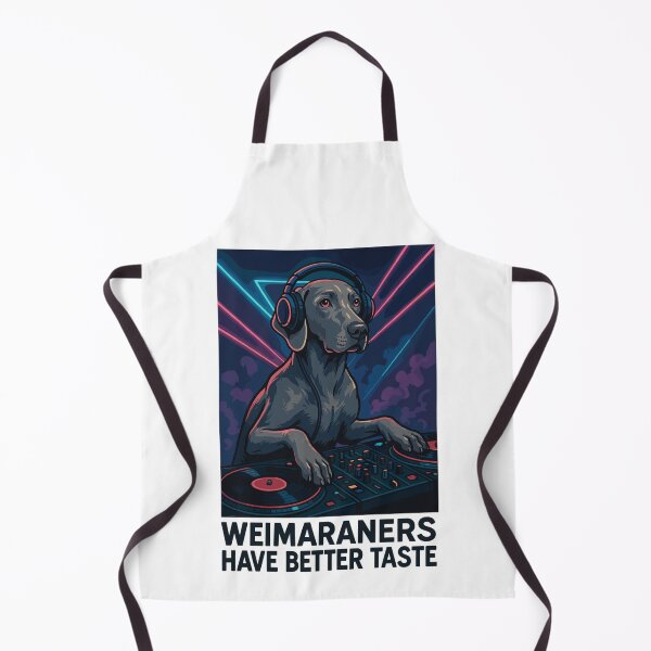 Item preview, Weimaraner DJ: Elegant in the club with headphones designed and sold by Pineapple-Tree.