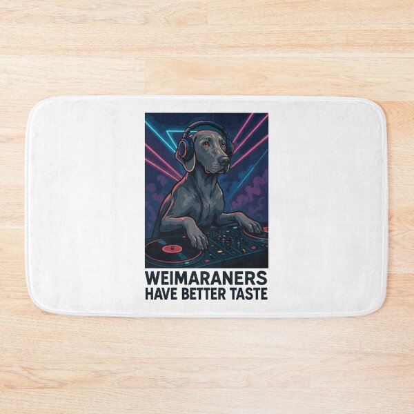 Item preview, DJ Weimaraner: Elegante en el club con auriculares designed and sold by Pineapple-Tree.