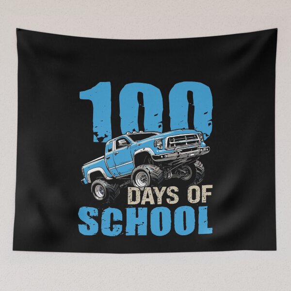 Item preview, 100 Days Of School Monster Truck Student Teacher Milestone designed and sold by PopStars1993.