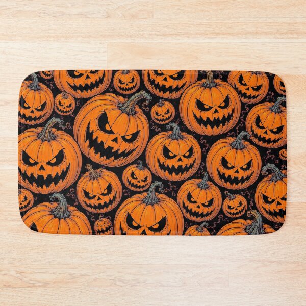 Item preview, Spooky Cartoon Halloween Pumpkins Pattern designed and sold by BeJolley.