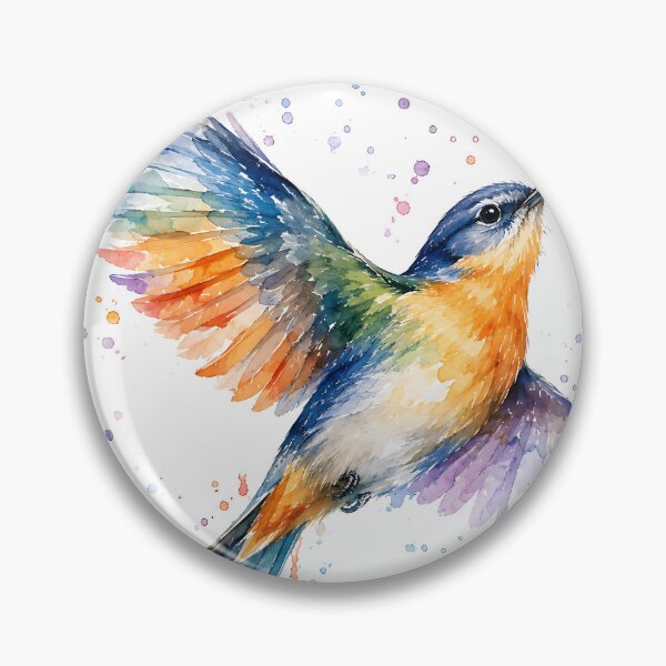 Item preview, Watercolor Flight of the Kingfisher designed and sold by Jaideep Walia.