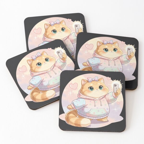 Item preview, Cute Cat Taking a Selfie designed and sold by Moody Vibes Studio.