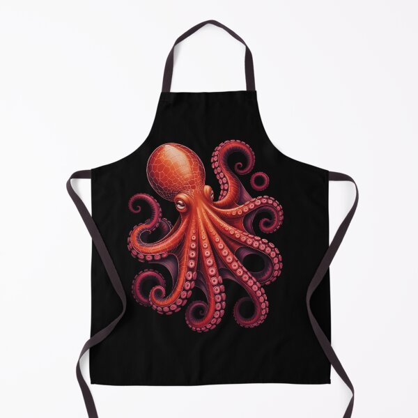 Item preview, Red Kraken Octopus Shirt – Fiery Sea Monster Art - Marine Life Graphic designed and sold by ZyxDes.