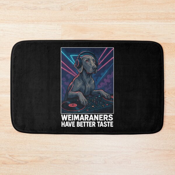 Aperçu de l'œuvre DJ Weimaraner : Élégant en boîte avec un casque créée et vendue par Pineapple-Tree.