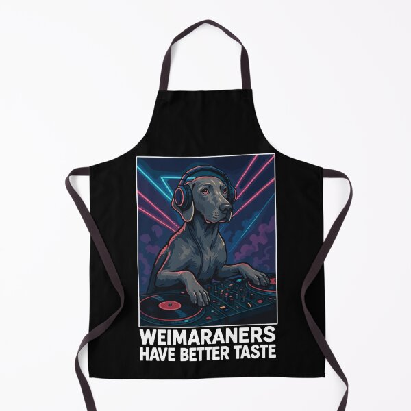 Item preview, Weimaraner DJ: Elegant in the club with headphones designed and sold by Pineapple-Tree.
