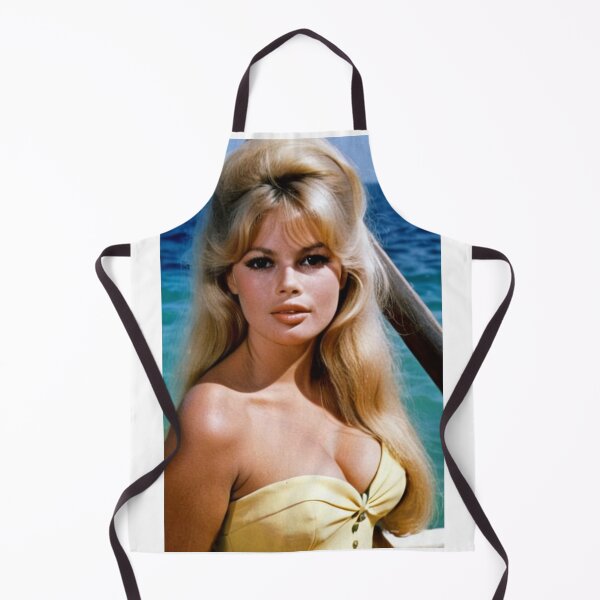 Item preview, Cinema - Great French Actress, Pin-Up Portrait in Yellow Bustier by the Sea of the 1960s designed and sold by Beat-It.