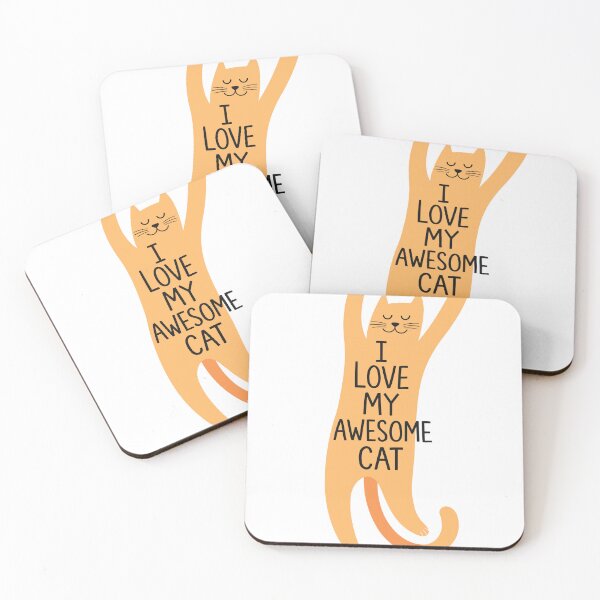 Item preview, I Love My Awesome Cat Typography Poster designed and sold by Matinez Pink.