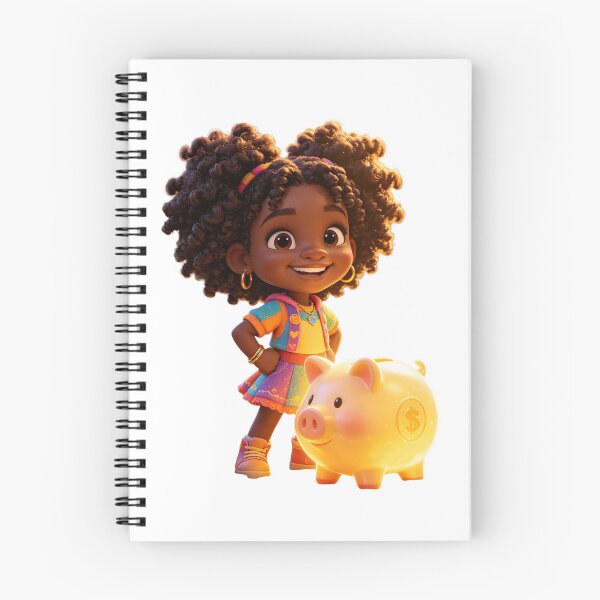 Item preview, Cute Girl with Piggy Bank Saving Money Illustration designed and sold by WonderDokkan.