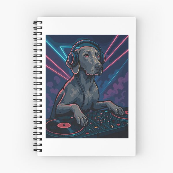 Item preview, Weimaraner DJ: Elegant dog in a nightclub designed and sold by Pineapple-Tree.
