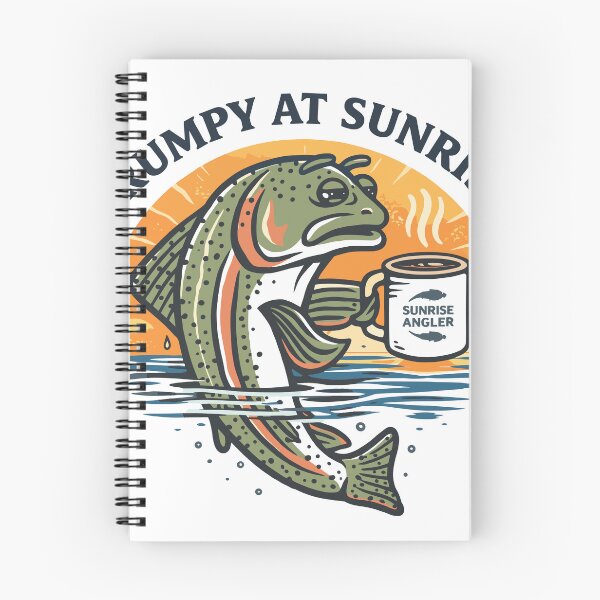 Item preview, Grumpy At Sunrise Trout Coffee Poster designed and sold by Matinez Pink.