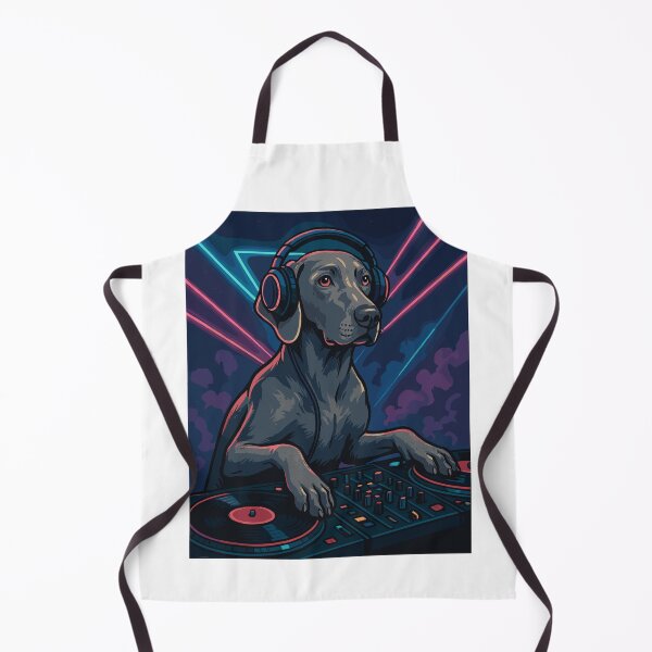Item preview, Weimaraner DJ: Elegant dog in a nightclub designed and sold by Pineapple-Tree.