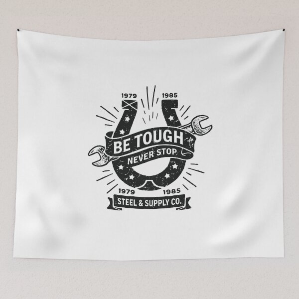 Item preview, Steel and Supply Co Tough Horseshoe Poster designed and sold by Matinez Pink.