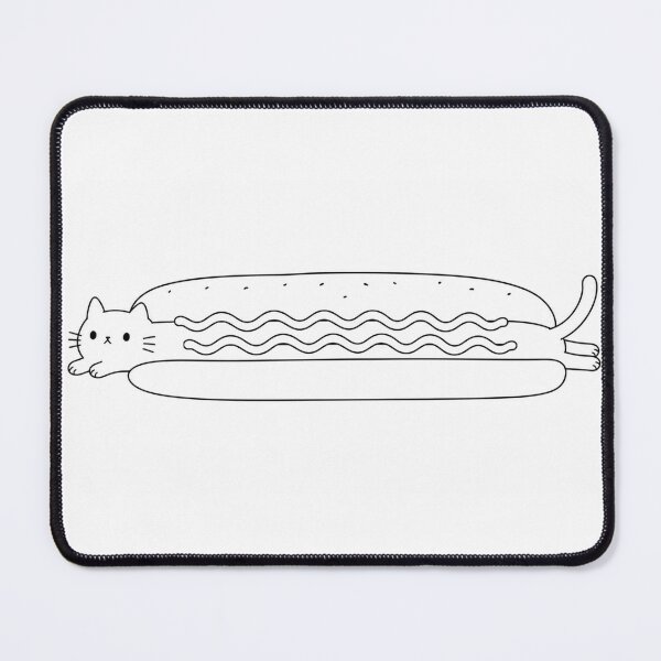 Item preview, Too Long Hot dog Cat designed and sold by nekoze1225.