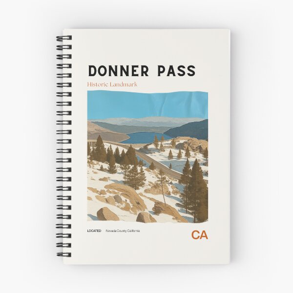 Artikelvorschau, Donner Pass Midcentury Modern Reiseplakat entworfen und verkauft von GhostlyWorld.