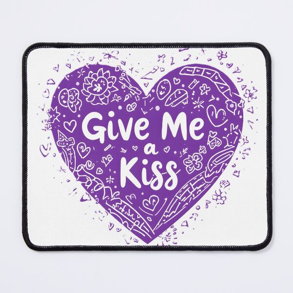 Item preview, Give Me a Kiss Cute Heart Sticker | Romantic Love Quote Design designed and sold by dreamz-world.