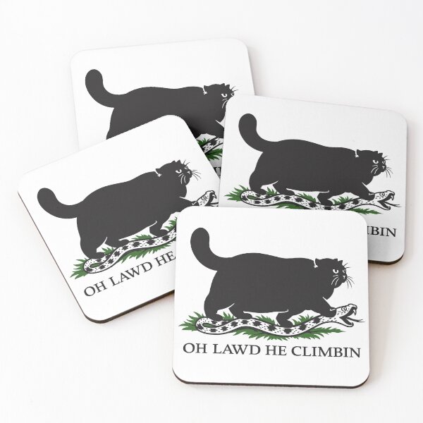 Item preview, Oh Lawd He Climbin Gadsden Cat designed and sold by Matinez Pink.