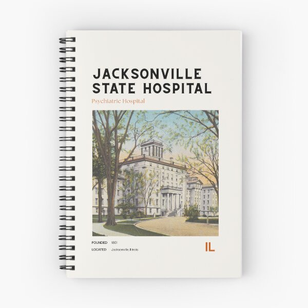 Item preview, Jacksonville State Hospital Midcentury Modern Travel Poster designed and sold by GhostlyWorld.
