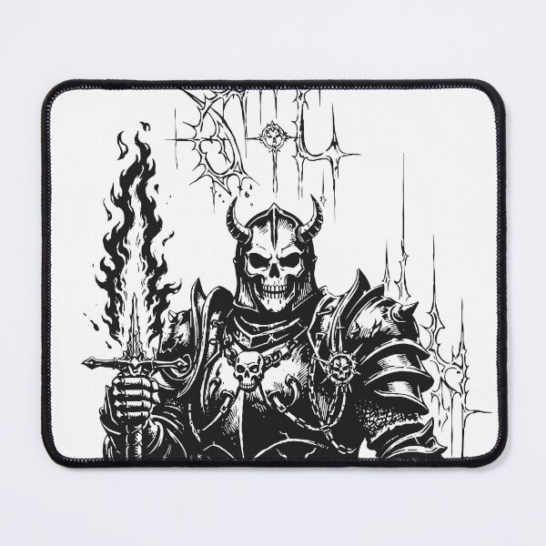 Item preview, Horned Skull Knight With Flaming Sword designed and sold by Matinez Pink.