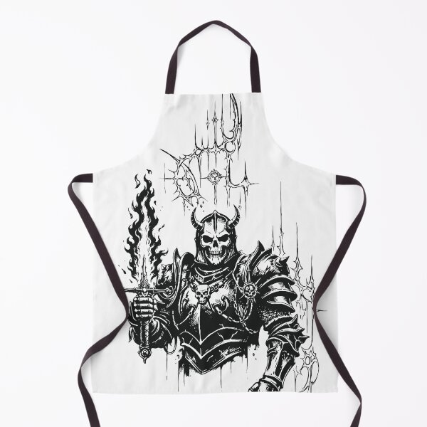 Item preview, Horned Skull Knight With Flaming Sword designed and sold by Matinez Pink.