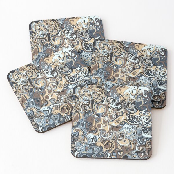 Item preview, blue & brown Multicolor Flow Design designed and sold by gemsstickers1.