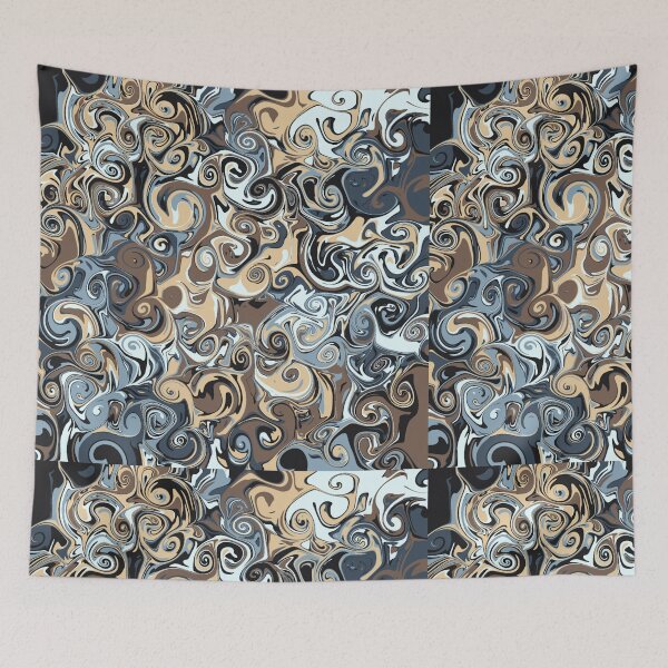 Item preview, blue & brown Multicolor Flow Design designed and sold by gemsstickers1.