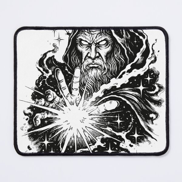 Item preview, Hooded Wizard Casting Cosmos Magic designed and sold by Matinez Pink.