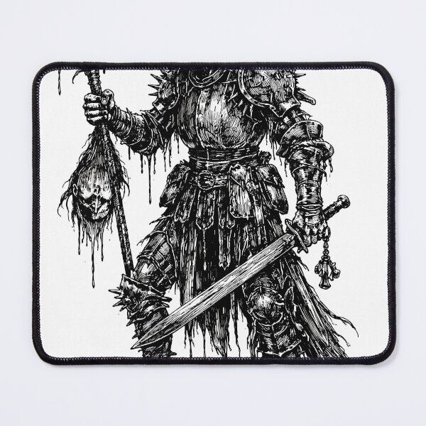 Item preview, Scratchboard Berserker Warrior designed and sold by Matinez Pink.