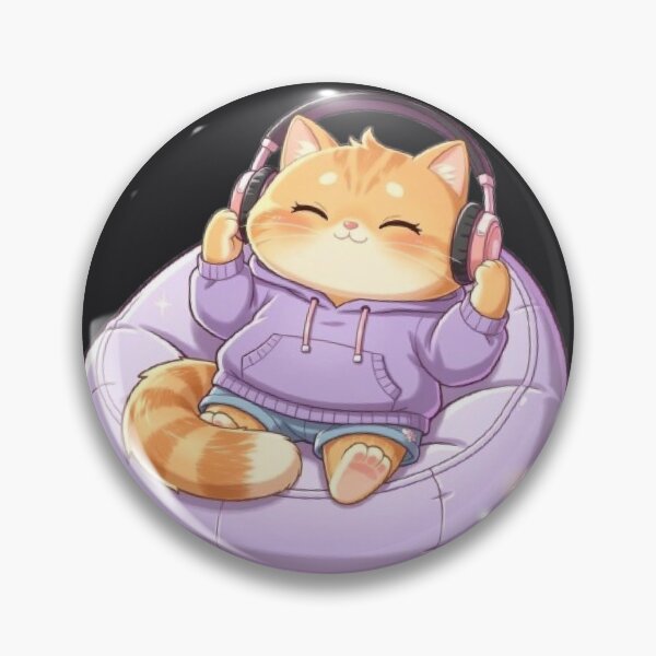 Item preview, Chill Lofi Cat Listening Music Relaxing designed and sold by Moody Vibes Studio.