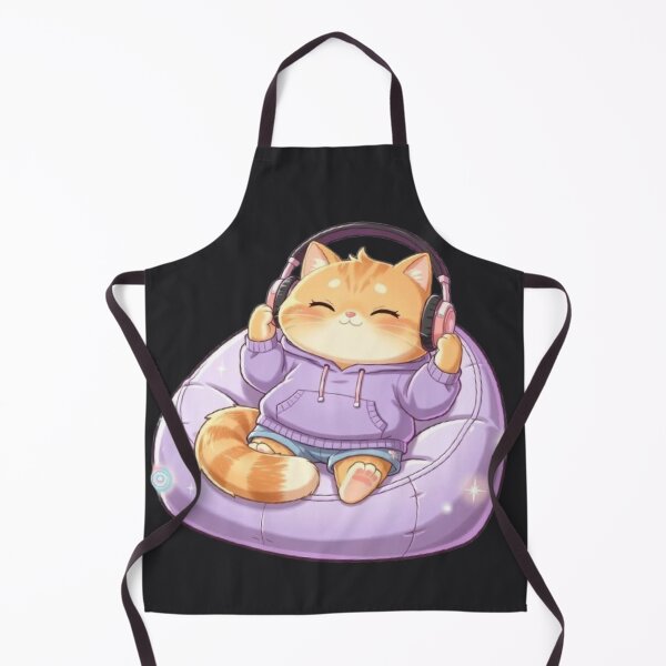 Item preview, Chill Lofi Cat Listening Music Relaxing designed and sold by Moody Vibes Studio.