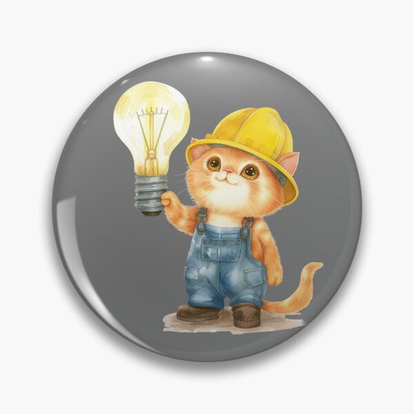 Item preview, cat holding light bulb designed and sold by Phongphut.