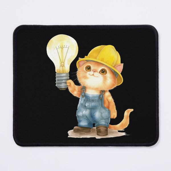 Item preview, cat holding light bulb designed and sold by Phongphut.