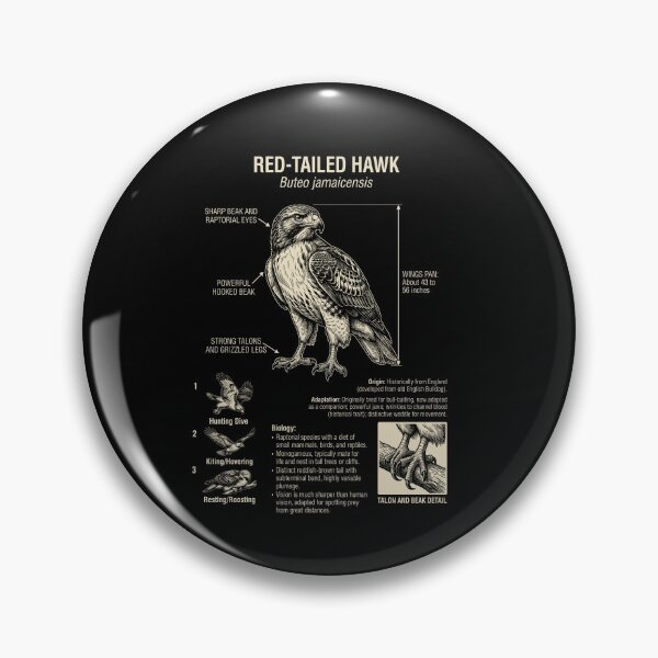 Item preview, Red tailed Hawk Scientific Anatomy Ornithology Animal Lover designed and sold by Kimberley King Art  King Art.
