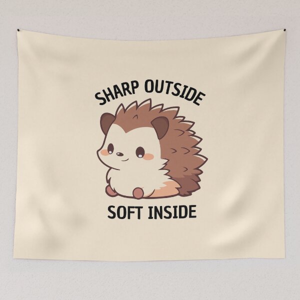 Item preview, Cute Hedgehog Sharp Outside Soft Inside designed and sold by cubbone.