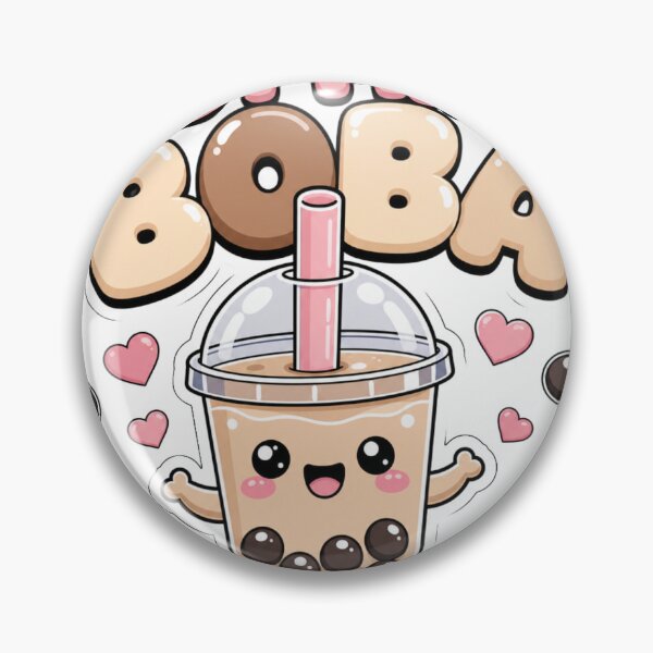 Item preview, But First Boba Kawaii Bubble Tea Saying designed and sold by BoosterShop.