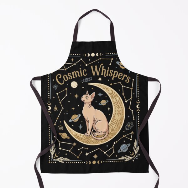Item preview, Cosmic Whispers Sphynx Cat Moon Vintry Off designed and sold by VintryOff.