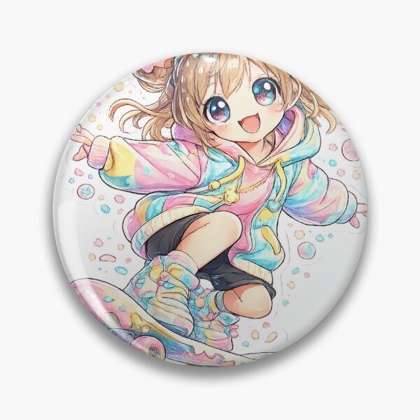 Item preview, Donut Skate Girl – Sweet Street Kawaii Sticker designed and sold by blossomfun.