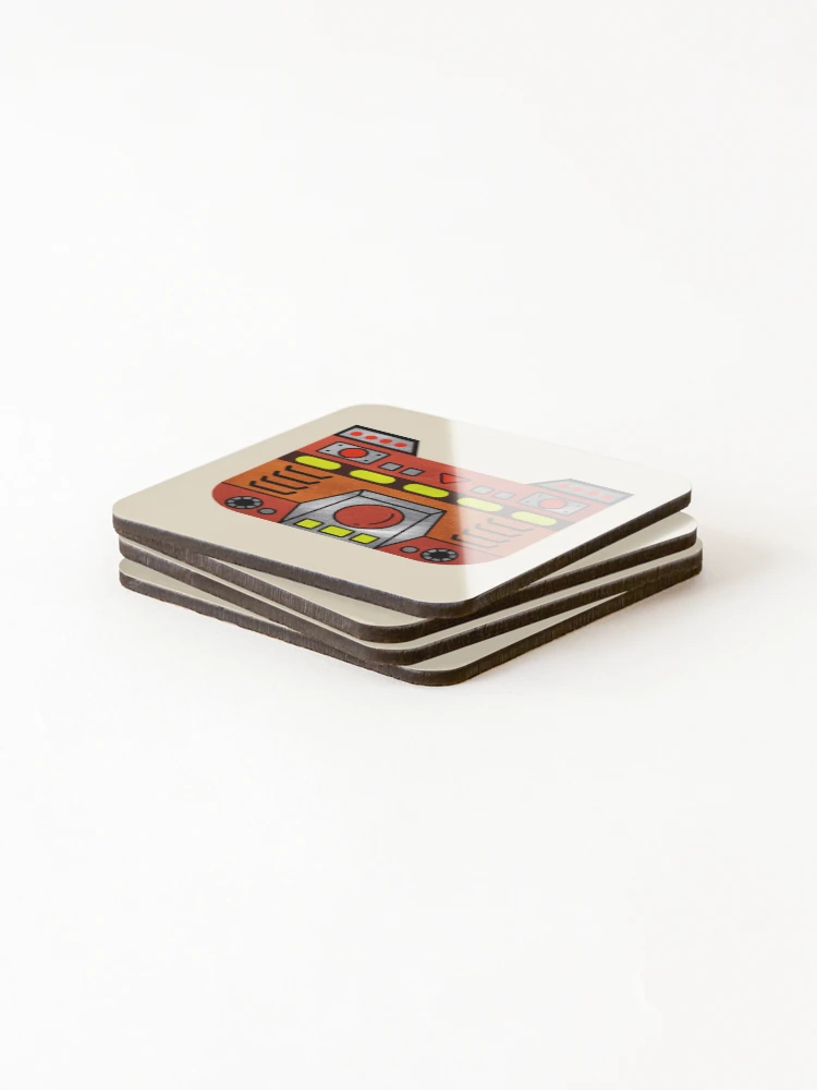Thumbnail 4 of 5, Coasters (Set of 4), Robot Racer: Mighty-Man designed and sold by The Nostalgia Vault.
