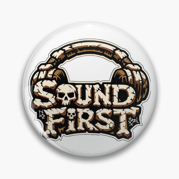 Item preview, Sound First – Skull Headphones Gothic Typography designed and sold by Creative Owlet.