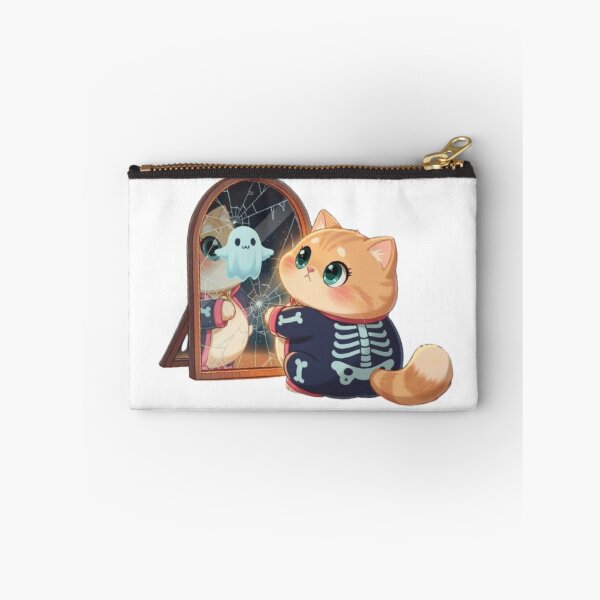 Item preview, Cute Halloween Cat Ghost Mirror Spooky designed and sold by Moody Vibes Studio.