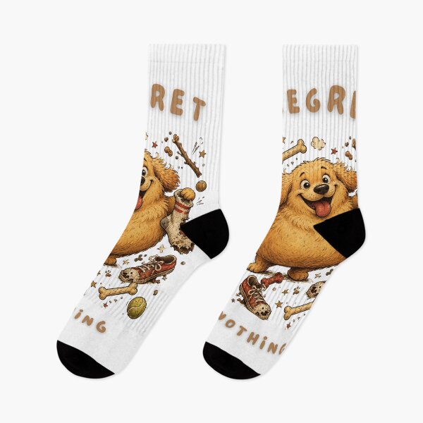 Item preview, I Regret Nothing Golden Retriever Funny T-Shirt | Chaotic Dog Retro Cartoon Art | Dog Lover Humor Gift designed and sold by Panom Suavichien.