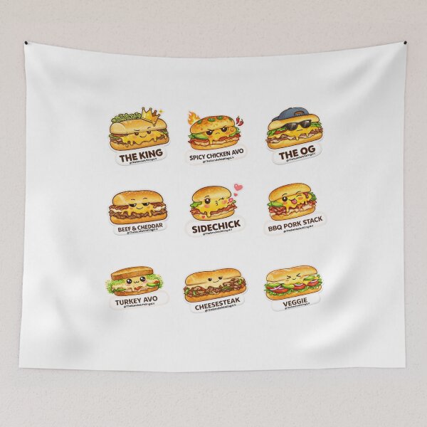 Item preview, Cute Kawaii Sandwich Sticker Collection | Deli Sandwich Characters Foodie Art designed and sold by Arismatica Design.