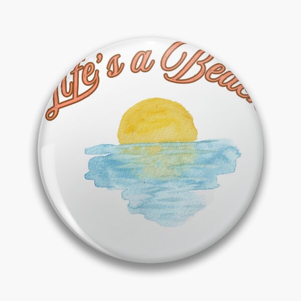 Item preview, Life's A Beach Cute Watercolor Summer Sunset Art designed and sold by mayacreations7.