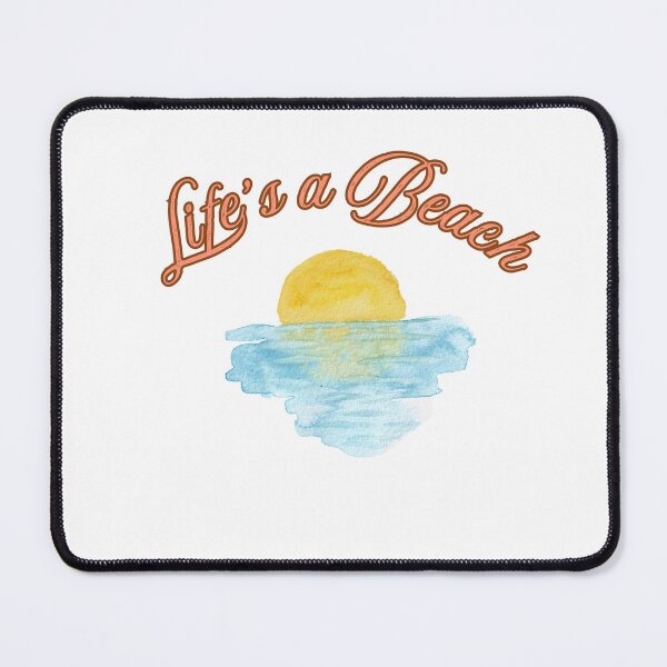 Item preview, Life's A Beach Cute Watercolor Summer Sunset Art designed and sold by mayacreations7.