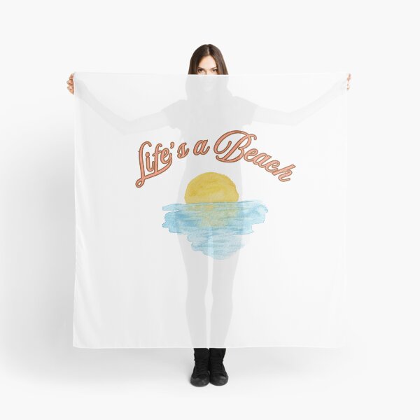 Item preview, Life's A Beach Cute Watercolor Summer Sunset Art designed and sold by mayacreations7.
